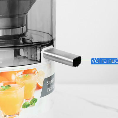 Máy ép trái cây Panasonic MJ-CB100WRA- Ép nhanh, nghiền kiệt với mâm xay 100% kim loại - Cs 1000W - Hàng chính hãng