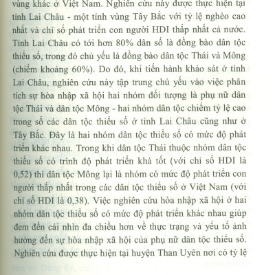 ĐỂ KHÔNG BỊ BỎ LẠI PHÍA SAU: Cơ Hội Và Năng Lực Hòa Nhập Xã Hội Của Phụ Nữ Dân Tộc Thiểu Số (Nghiên cứu ở Tây Bắc) (Sách chuyên khảo)
