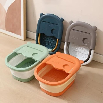 Bồn Ngâm Chân, Chậu Ngâm Châniệt Tẩy Tế Bào Chết Gấp Gọn Tiện Dụng Bằng Silicon Cao Cấp Giao Màu Ngẫu Nhiên