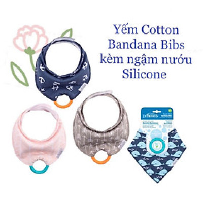 Yếm Cotton Bandana Bibs kèm ngậm nướu Silicone - Dr.Brown