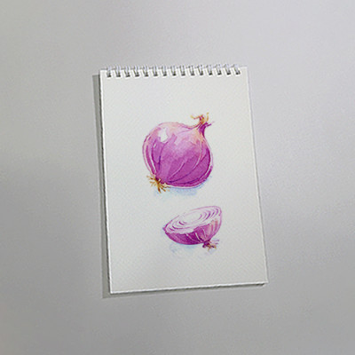 Sổ vẽ chuyên dụng A5 dòng cao cấp có vân, giấy rất dày vẽ chì và màu nước, giấy màu vàng kem lên màu rất tự nhiên, 15 tờ/cuốn 260gsm MOC08 Green Art - Hàng chính hãng