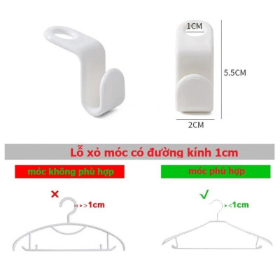3 Đầu Nối Nhựa Móc Treo Quần Áo, Treo Đồ Đa Năng Nhỏ Gọn, Tiện Dụng Tủ Quần Áo, Gọn Gàng, Tiết Kiệm Không Gian. TakyHome 2290
