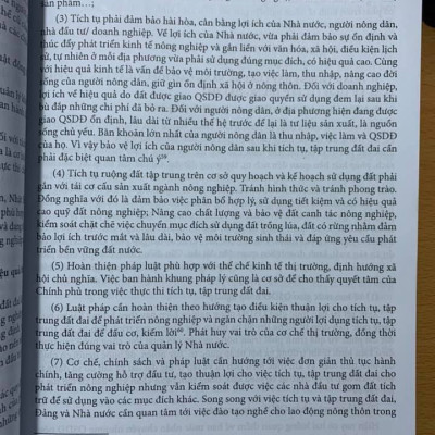Tích tụ, tập trung đất đai ở Việt Nam- Lý luận và pháp luật hiện hành- Luật đất đai và văn bản hướng dẫn thi hành 2020