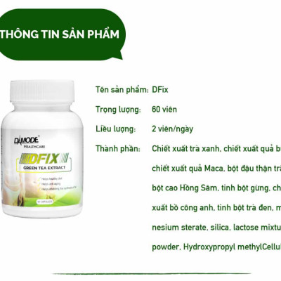 Viên uống eo thon dáng gọn DFIX DAMODE lọ 60 viên