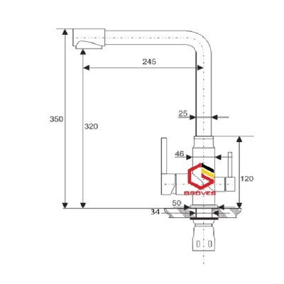 VÒI NƯỚC KB 3009 RO