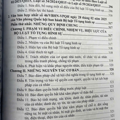 Bộ luật Hình sự, Bộ luật Tố tụng Hình sự (sửa đổi, bổ sung năm 2025, chưa hợp nhất)