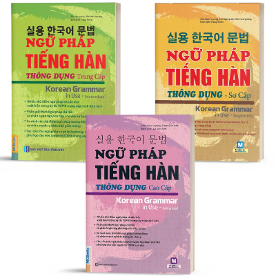 Sách - Combo Ngữ Pháp Tiếng Hàn Thông Dụng (Sơ Cấp + Trung Cấp + Cao Cấp) - MCBooks