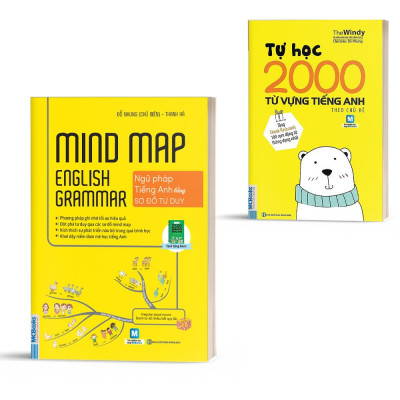 Sách - Combo Mindmap English và Tự Học 2000 Từ Vựng Tiếng Anh