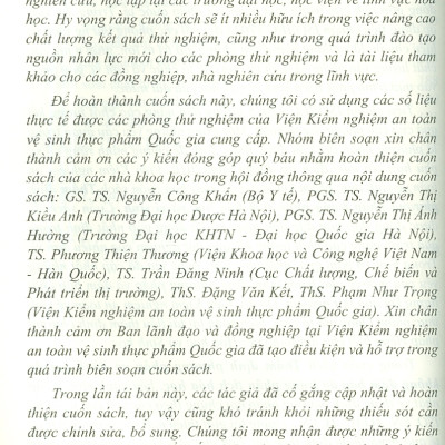 Thẩm Định Phương Pháp Và Đánh Giá Độ Không Đảm Bảo Đo Trong Phân Tích Hoá Học (Tái bản lần thứ nhất có bổ sung và chỉnh sửa)