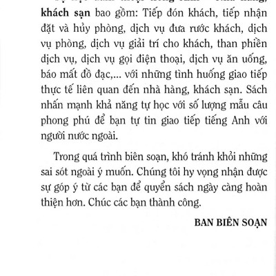 Tự Học Đàm Thoại Tiếng Anh Nhà Hàng - Khách Sạn (Kèm CD) (VL)