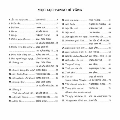 Tuyển Tập Những Ca Khúc Trữ Tình - Tango Dĩ Vãng