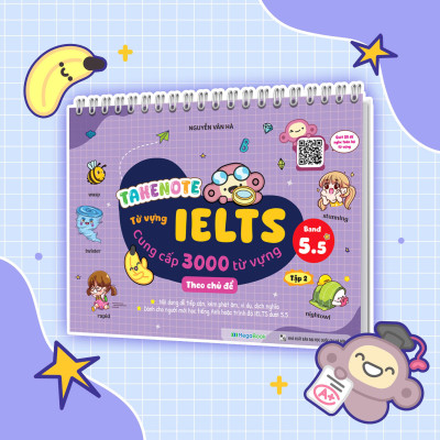 Sách - Takenote - Từ Vựng IELTS - Cung Cấp 3000 Từ Vựng Theo Chủ Đề - Band 5.5 - Tập 2