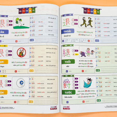 Hack Não Kanji Tập 1- Ghi Nhớ Kanji Theo Câu Chuyện Thú Vị Và Bộ Giống Nhau