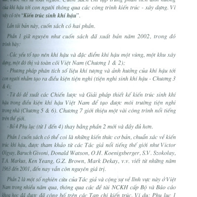 Kiến Trúc Sinh Khí Hậu - Thiết Kế Sinh Khí Hậu Trong Kiến Trúc Việt Nam - PGS.TS. Phạm Đức Nguyên