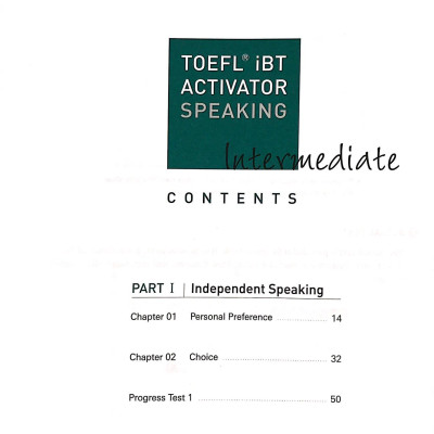 TOEFL iBT Activator Speaking Intermediate (Kèm CD)