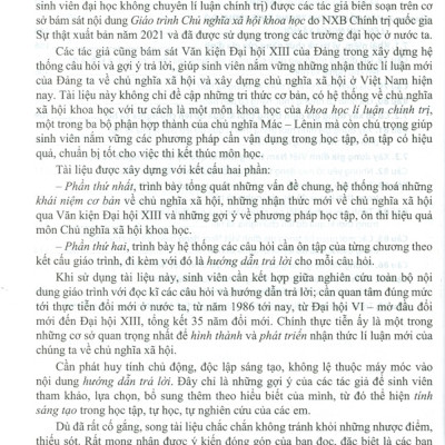 Hướng Dẫn Ôn Thi Hiệu Quả Môn Chủ Nghĩa Xã Hội Khoa Học (Dùng Cho Sinh Viên Đại Học Không Chuyên Lí Luận Chính Trị)