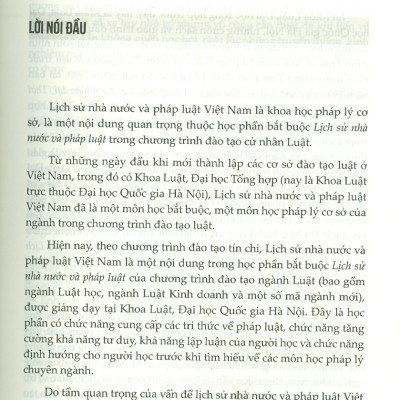 Giáo Trình Lịch Sử Nhà Nước Và Pháp Luật Việt Nam - PGS. TS. Nguyễn Minh Tuấn, TS. Phạm Thị Duyên Thảo, TS. Mai Văn Thắng - Tái bản - (bìa mềm)