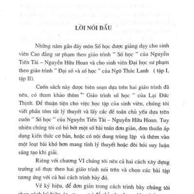 Bài Tập Số Học ( Dùng Cho Các Trường Cao Đẳng Sư Phạm Và Đại Học Sư Phạm)