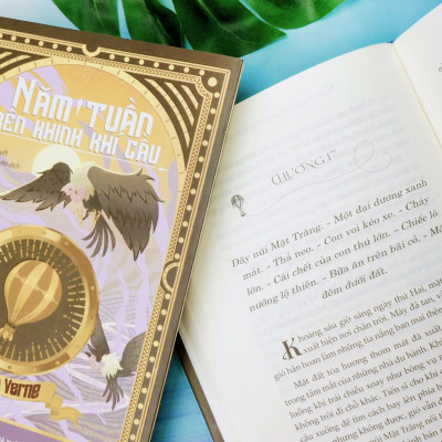 Sách - Năm tuần trên khinh khí cầu [Bìa Cứng] - Chuyến du lịch độc đáo xuyên qua châu Phi hoang dã - Đinh Tị Books