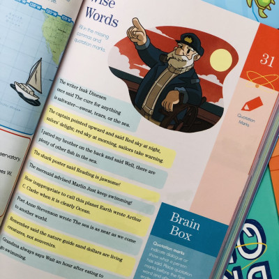 Sách summer brain quest 4&5 phát triển tư duy iq cho bé - in màu ( tiếng anh, 9 - 10 tuổi )