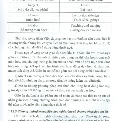 Phát Triển Và Quản Lí Chương Trình Giáo Dục