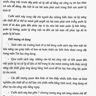 Ứng dụng EXCEL trong giải quyết các bài toán kinh tế