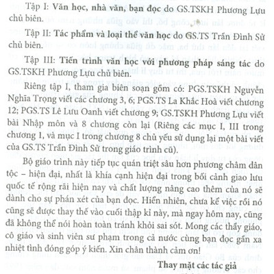 Lí Luận Văn Học - Tập 1 - Văn Học, Nhà Văn, Bạn Đọc (Tái bản năm 2020)