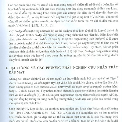Chỉ Số Đầu Mặt Ở Một Số Lứa Tuổi Trẻ Em Việt Nam (Sách Chuyên Khảo)