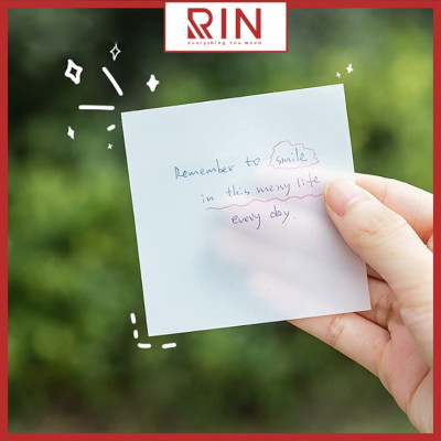 Giấy note trong suốt / giấy ghi nhớ / Giấy ghi chú giấy nhắn TRONG SUỐT cho học sinh, văn phòng - nhiều màu/mẫu