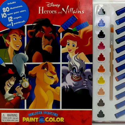 Disney Heroes & Villains Deluxe Poster Paint & Color