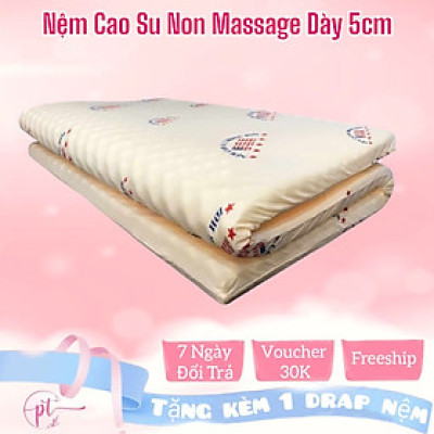 Nệm Cao Su Non Massage America Dày 5cm Kích Thước 80cm/1m/1m2/1m4/1m6/1m8 Tặng Kèm Áo Bảo Vệ Nệm