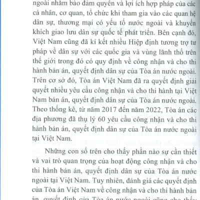Công Nhận Và Cho Thi Hành Bản Án, Quyết Định Dân Sự Của Toà Án Nước Ngoài Trong Bối Cảnh Toàn Cầu Hoá Và Khuyến Nghị Cho Việt Nam (Sách chuyên khảo) - TS. Nguyễn Thu Thuỷ chủ biên