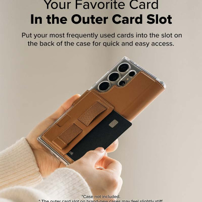 Ví từ tính RINGKE Folio Grip Wallet Magnetic cho S25 Ultra/S24 Ultra - Hàng Chính Hãng