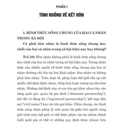 Các tình huống thường gặp trong lĩnh vực hôn nhân và gia đình - bản in 2024