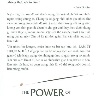 Làm Ít Được Nhiều