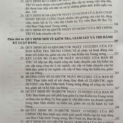 Cẩm Nang Công Tác Đảng Ở Cơ Sở và Quy Định Mới Về Kiểm Tra Giám Sát, Kỷ Luật Đảng