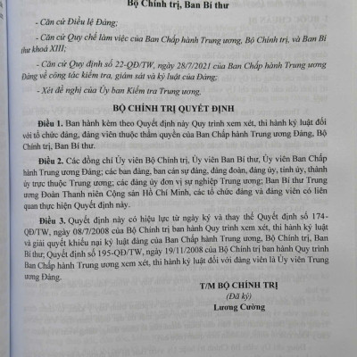 Sách Cẩm Nang Công Tác Đảng Ở Cơ Sở và Quy Định Mới về Kiểm Tra, Giám Sát, Kỷ Luật Đảng - V2534D