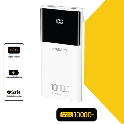 Sạc Dự Phòng Pisen - Mr White Digital 10000mAh - Pisen TP-D33