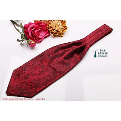 Khăn Ascot cổ điển - Khăn quàng trong áo sơ mi - Đỏ retro