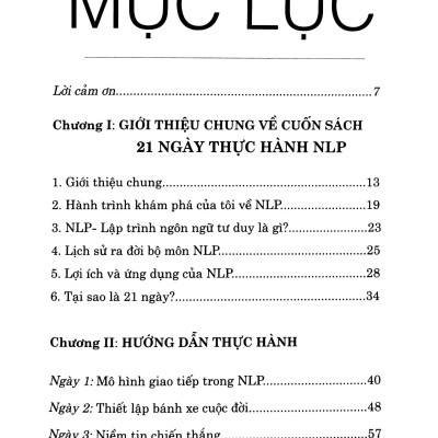 21 Ngày Thực Hành NLP - Thay Đổi Thói Quen, Xây Dựng Nền Tảng Để Thành Công(Tái Bản 2020)