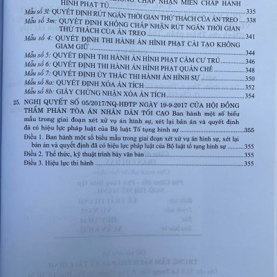  Các Nghị Quyết Của Hội Đồng Thẩm Phán Toà Án Nhân Dân Tối Cao Về Hình Sự Và Tố Tụng Hình Sự Từ Năm 1986 Đến Năm 2024