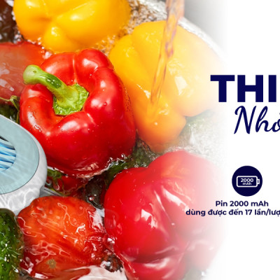 Máy khử khuẩn thực phẩm cầm tay Nagakawa NAG3902 - Công nghệ Hydroxyl - Hàng Chính Hãng