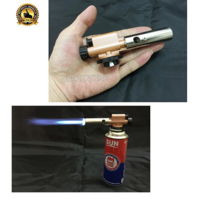 Đèn khò gas - khò ga đồng 100% nguyên khối cao cấp, tự động đánh lửa, khò lửa bình gas - Núm điều chỉnh nhiệt 1300 độ C