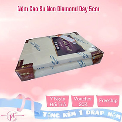 Nệm Cao Su Non Diamond Gold Dày 5cm Đủ Size Tặng Kèm Drap Nệm