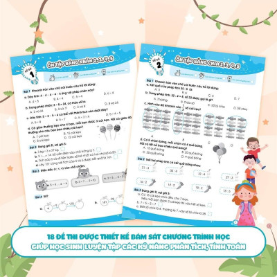 Sách - Bộ Đề Ôn Luyện Và Kiểm Tra Toán Lớp 3 - Combo 2 Tập - Megabook