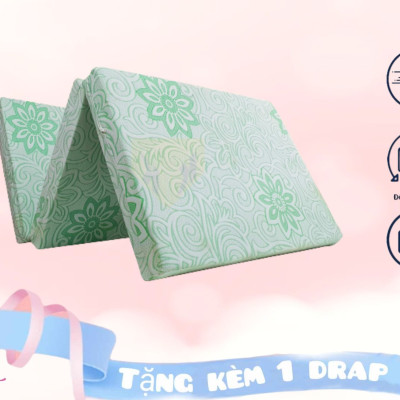 Nệm Gòn Japan Cao Cấp Gấp 3 Dày 10cm Đủ Size ( Giao Màu Ngẫu Nhiên )