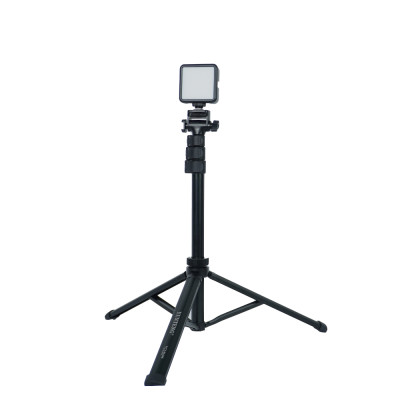 Combo Gậy VCT 91666 và Đèn RGB - Phụ kiện điện thoại kèm đèn trợ sáng chụp ảnh, quay video - Hàng chính hãng