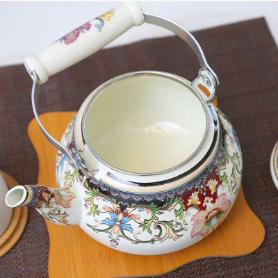 Ấm Đun Nước Bếp Từ Thép Tráng Men Lớn 3.3L Retro Kiểu Hoàng Gia – Tiện Lợi & Sang Trọng - HÀNG CHÍNH HÃNG MINIIN