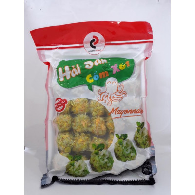 Hải Sản Cốm Xốt Mayonnaise 30 Viên Gói 600gr - Thương hiệu Đen Đỏ