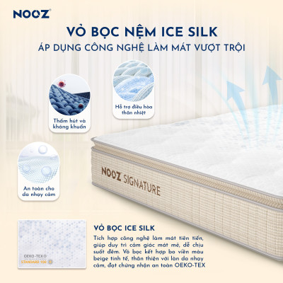 Nệm Foam NOOZ Signature Đệm Cao Su Thiên Nhiên Và Lò Xo Túi Nâng Đỡ 7 Vùng Cơ Thể NOOZ Home Goods